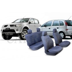 Capa Banco Meriva e L200 Cinza Malha 